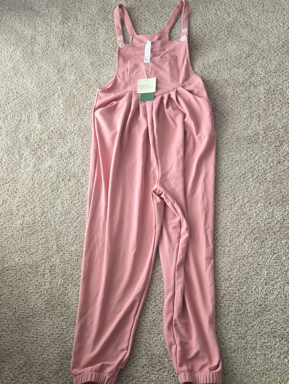 Halara Pockets Waffle Casual Jogger Overalls